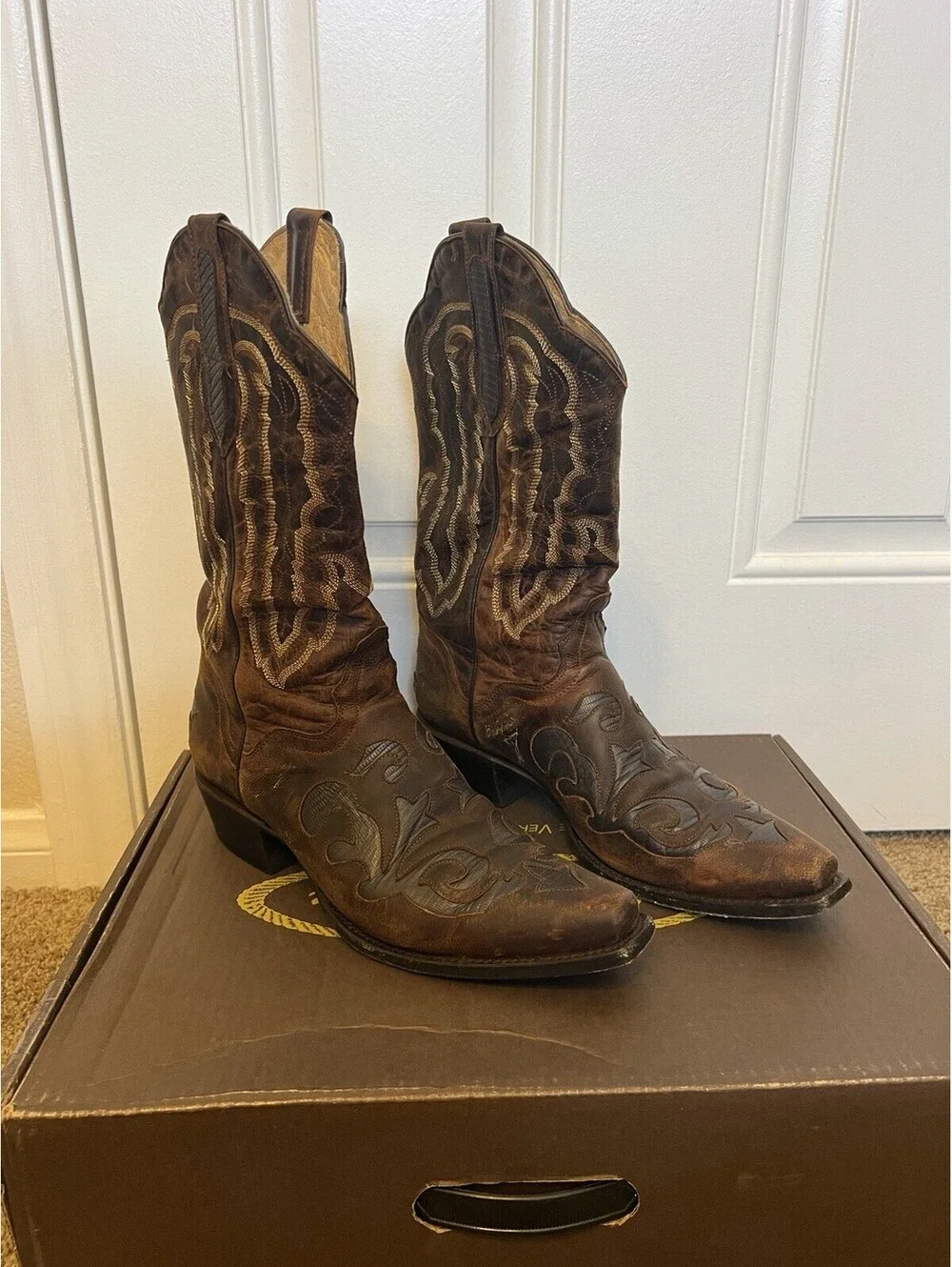 JB Dillon Cowboy brown Mens’ Boots USA size 10.5.
